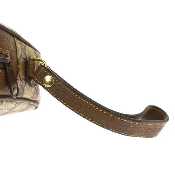 GUCCI GG Pattern Shelly Clutch Hand Bag PVC Leathe